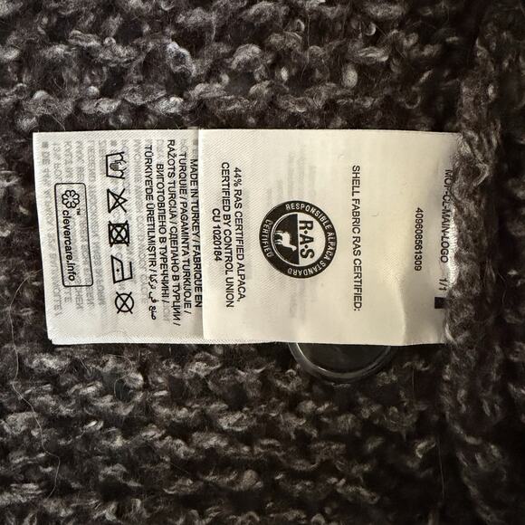 Marc O’ Polo Alpaca Wool Cardigan Black Silver V Neck Sweater - Picture 5 of 6